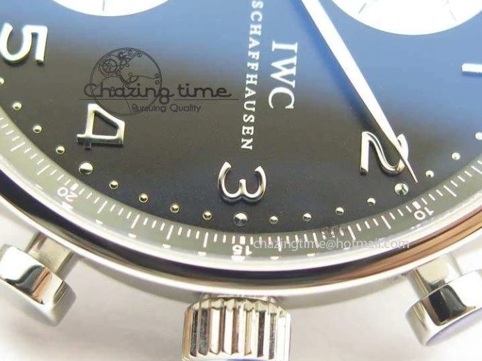 MIROTIME 0313 Modern Portuguese IW371404 ZF V3 1:1 Best Edition SS Black Dial On Black Leather Strap A 7267